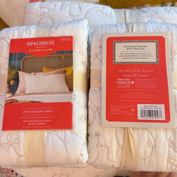 NWT Opalhouse x Jungalow Dove Stitched Shams (2) - Picture 4 of 4